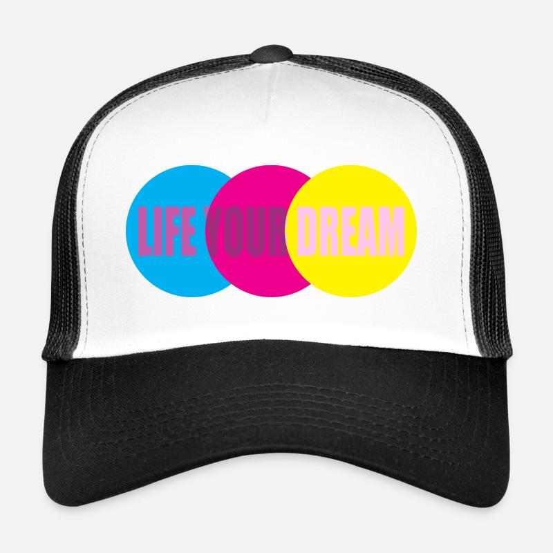 Motivation Life Quote - Trucker Cap - white/black