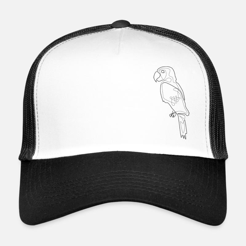 perroquet noir Casquette trucker 