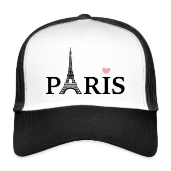 Paris - Trucker Cap - Weiß/Schwarz - Vorne