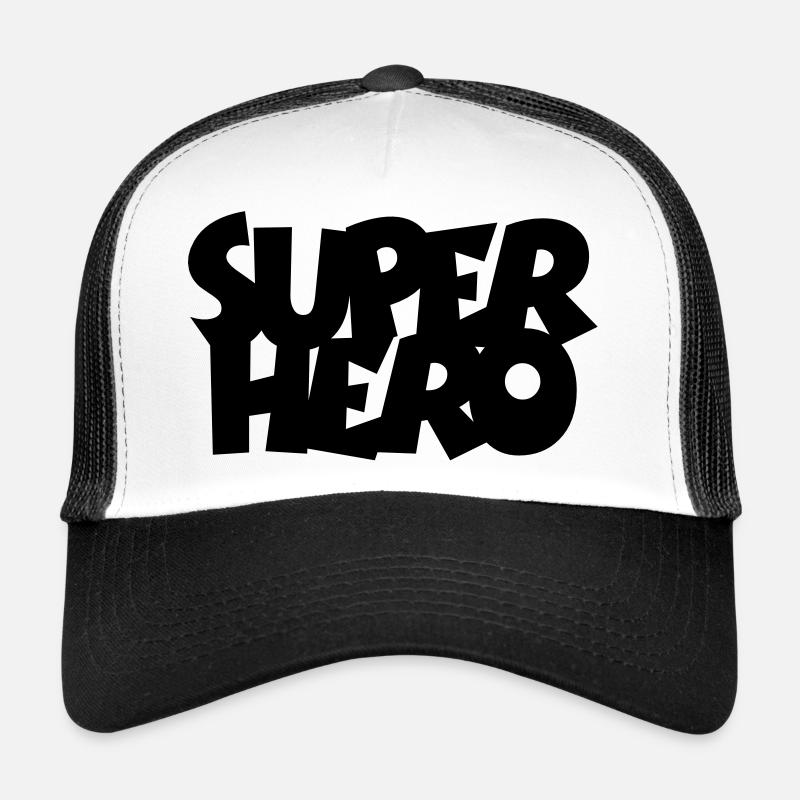 SUPERHERO - Trucker Cap - white/black