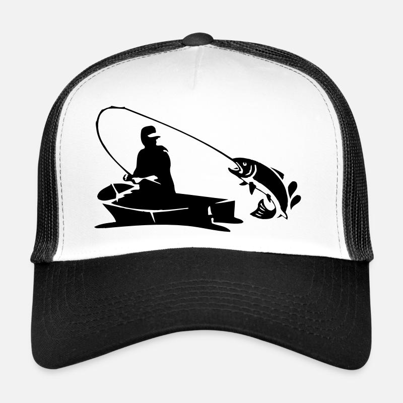 Angeln - Trucker Cap - Weiß/Schwarz