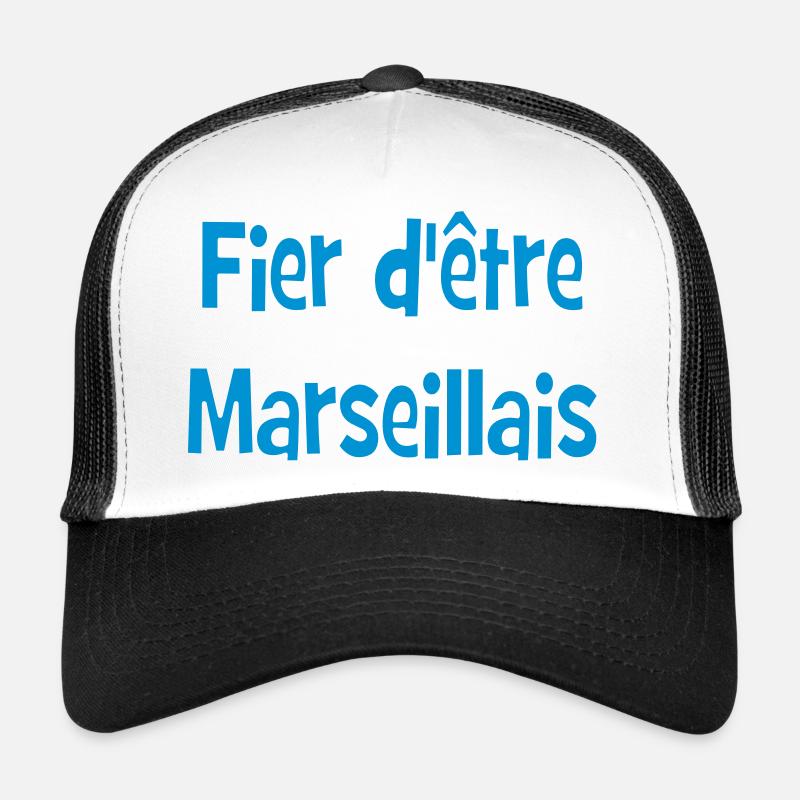 Proud to be Marseille - Trucker Cap - white/black