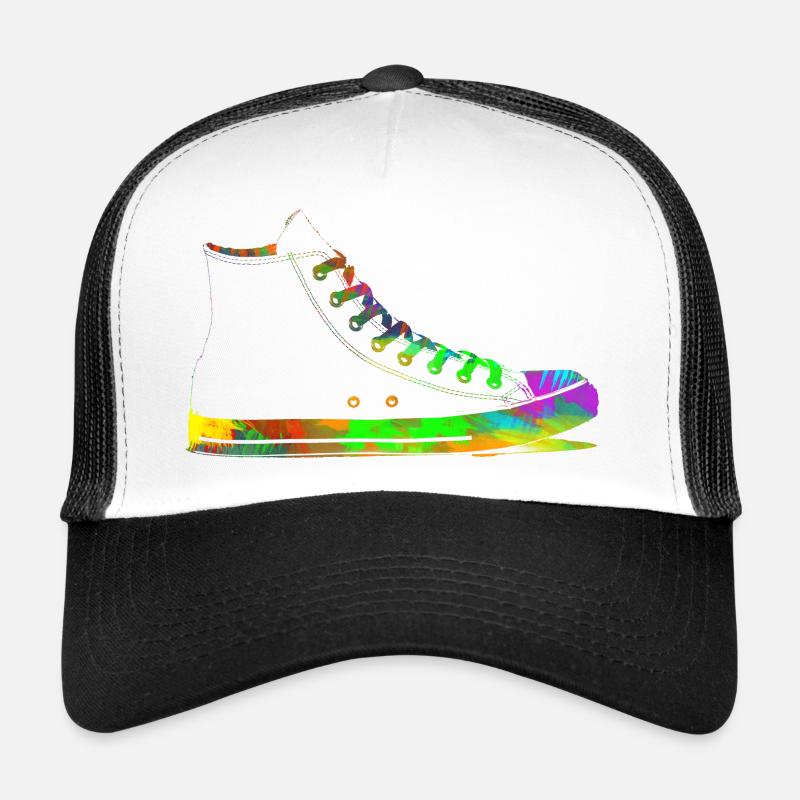 RainbowShoes - Casquette trucker  - blanc/noir