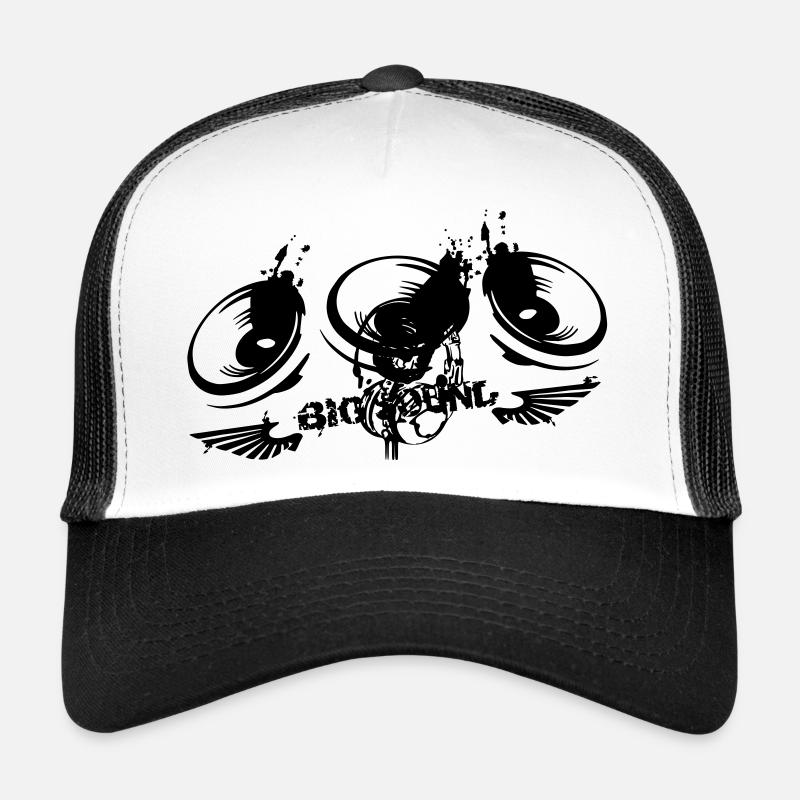 big_sound_maker3 couleurs - Casquette trucker  - blanc/noir
