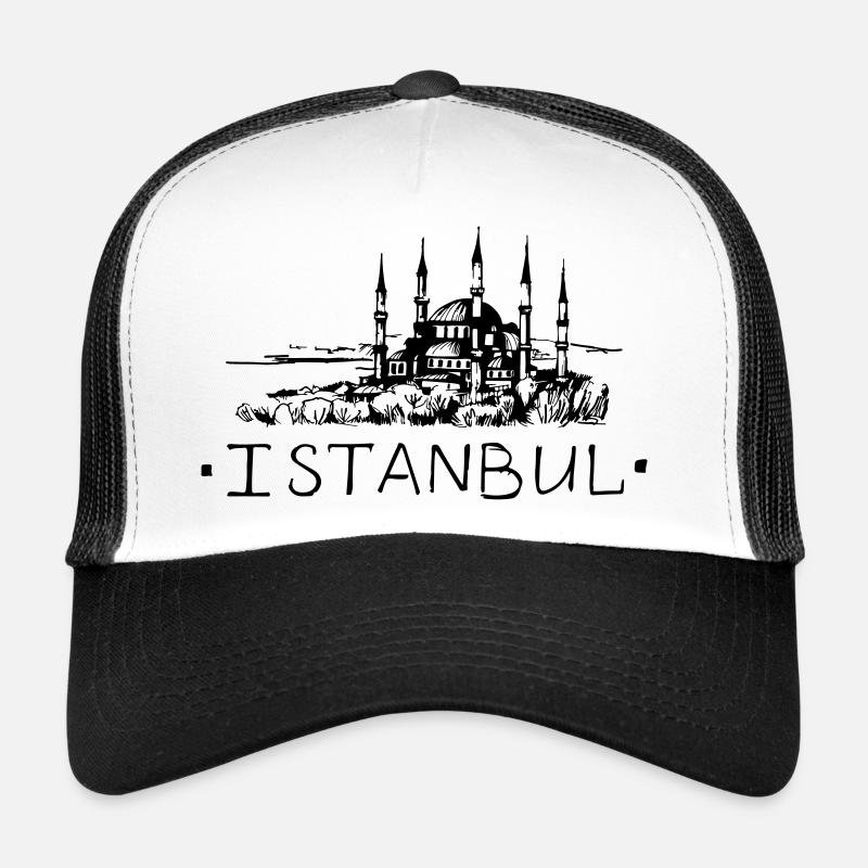 Istanbul - Casquette trucker  - blanc/noir