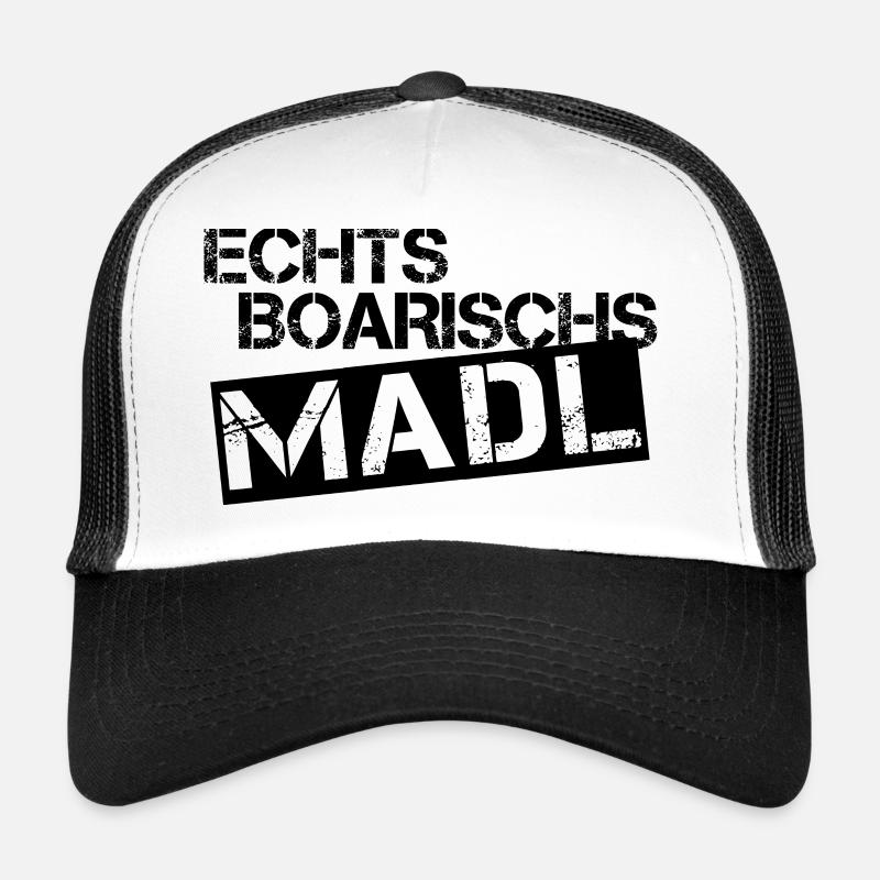 Ight Boarischs Madl - black Trucker Cap