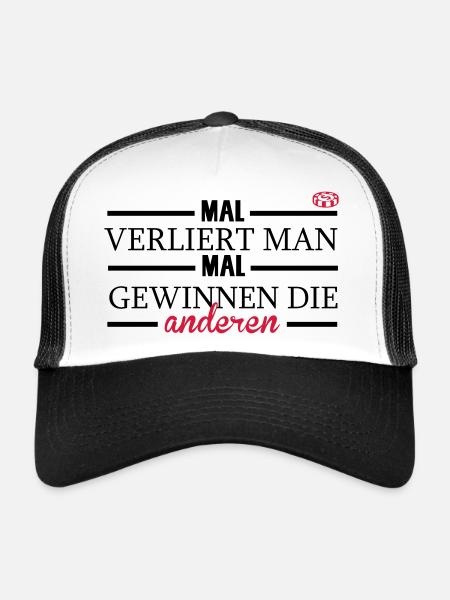 Mal verliert man, mal gewinnen die anderen - Trucker Cap - Weiß/Schwarz - Vorne