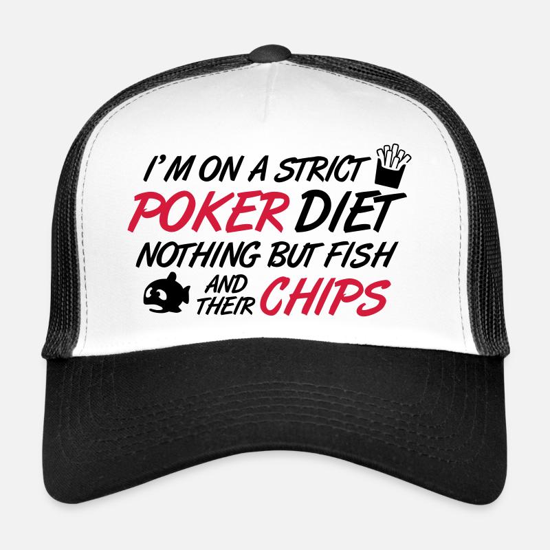 Poker diet: Fish and their chips Trucker Cap