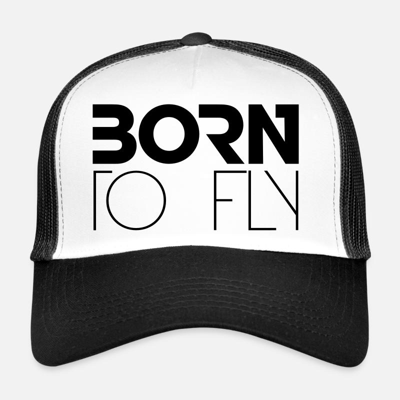 Né à voler Heli Logo Design Casquette trucker 