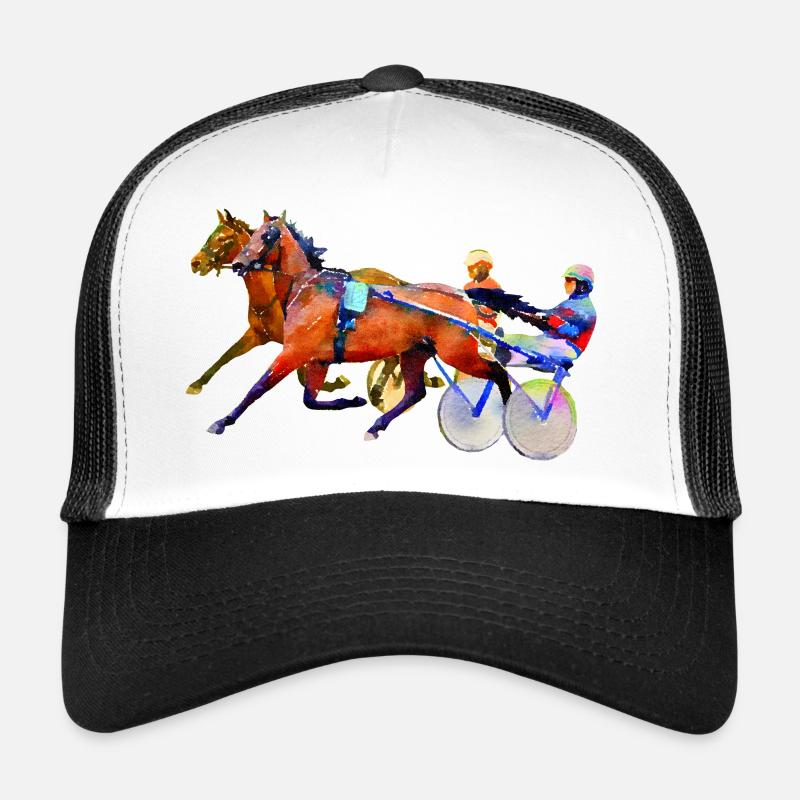 trotteur - Casquette trucker  - blanc/noir