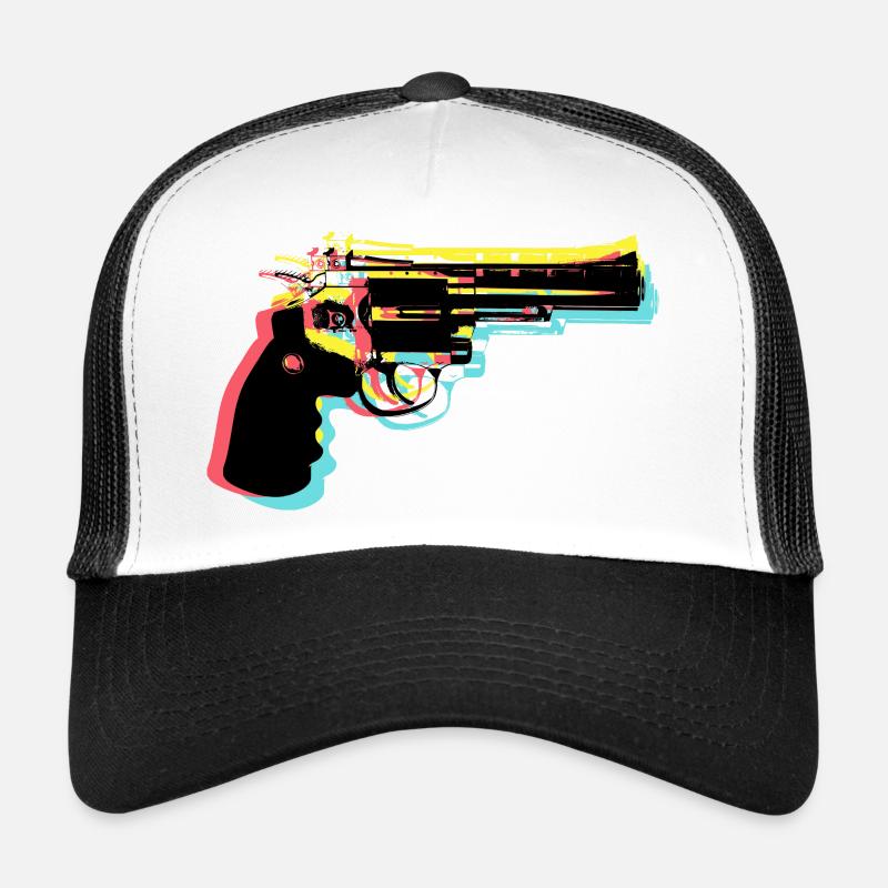 Waffenrevolver Trucker Cap