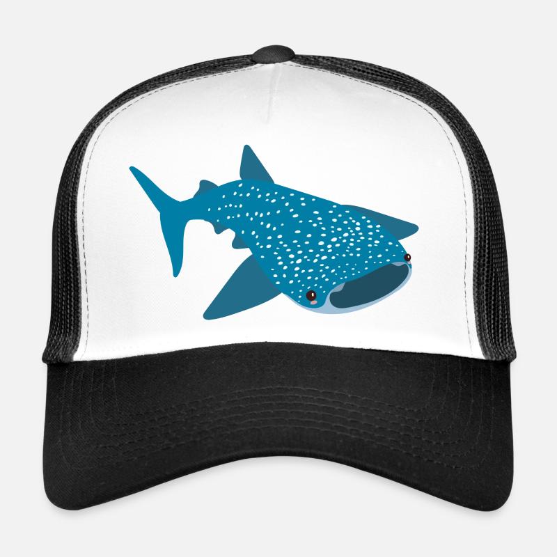 Requin baleine - Casquette trucker  - blanc/noir