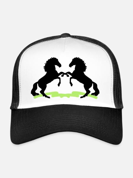 Horses - Trucker Cap - white/black - Front