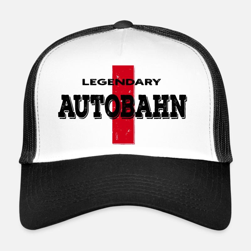 Legendary Autobahn - Trucker Cap - Weiß/Schwarz
