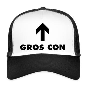 Gros con - Casquette trucker  - blanc/noir - Devant