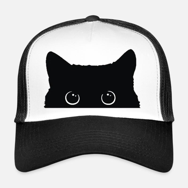 chaton - Casquette trucker  - blanc/noir