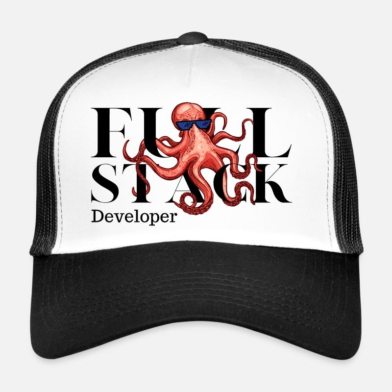 Développeur Full Stack - Krake - IT - Développeur - Casquette trucker  - blanc/noir