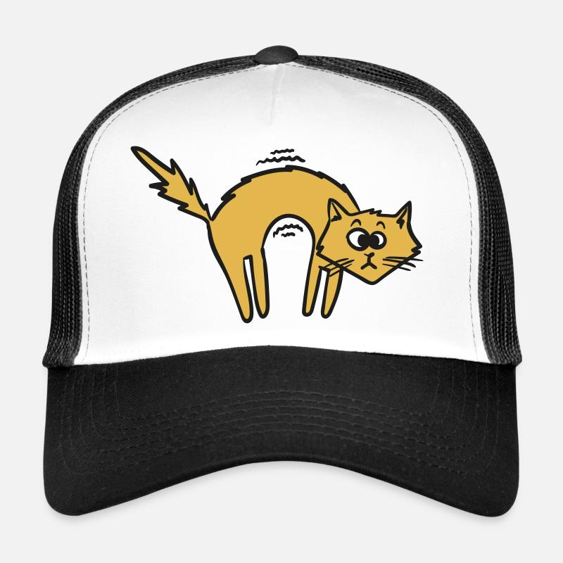 Coole Katze - Trucker Cap - Weiß/Schwarz