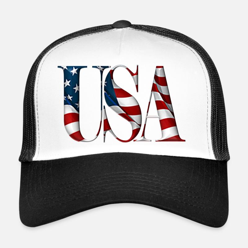 Texte des États-Unis Casquette trucker 