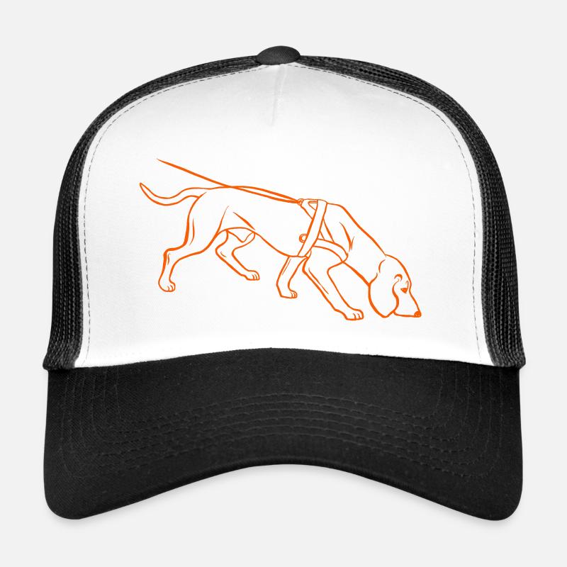 Chien de sueur en orange Casquette trucker 