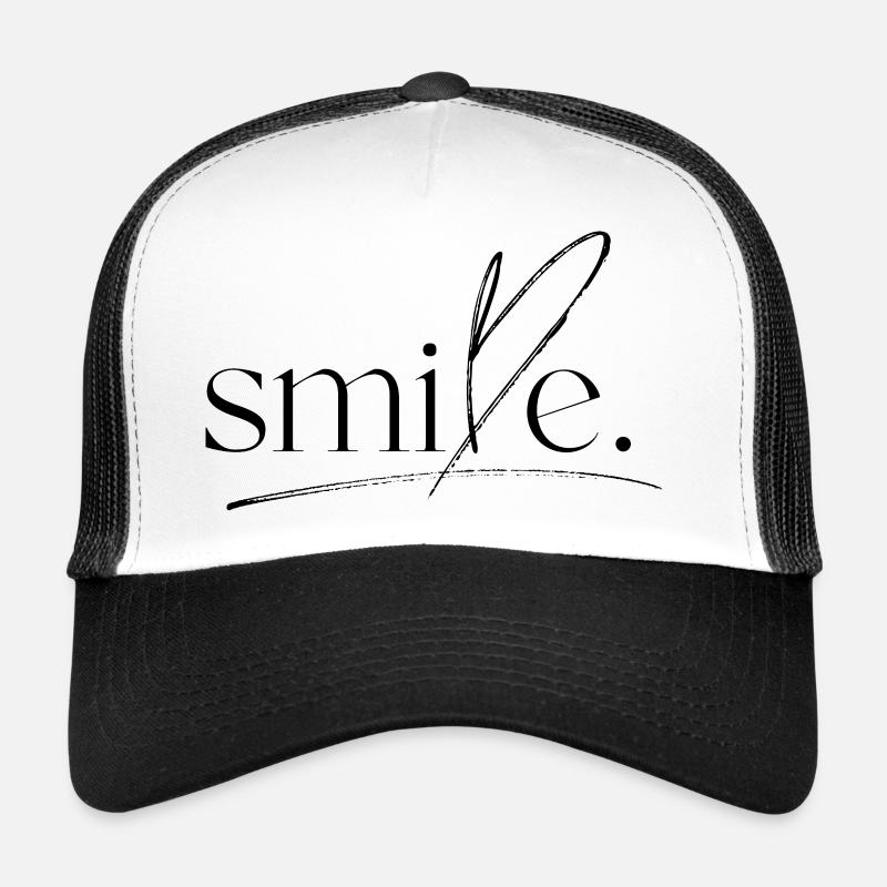 SMILE - Trucker Cap - Weiß/Schwarz