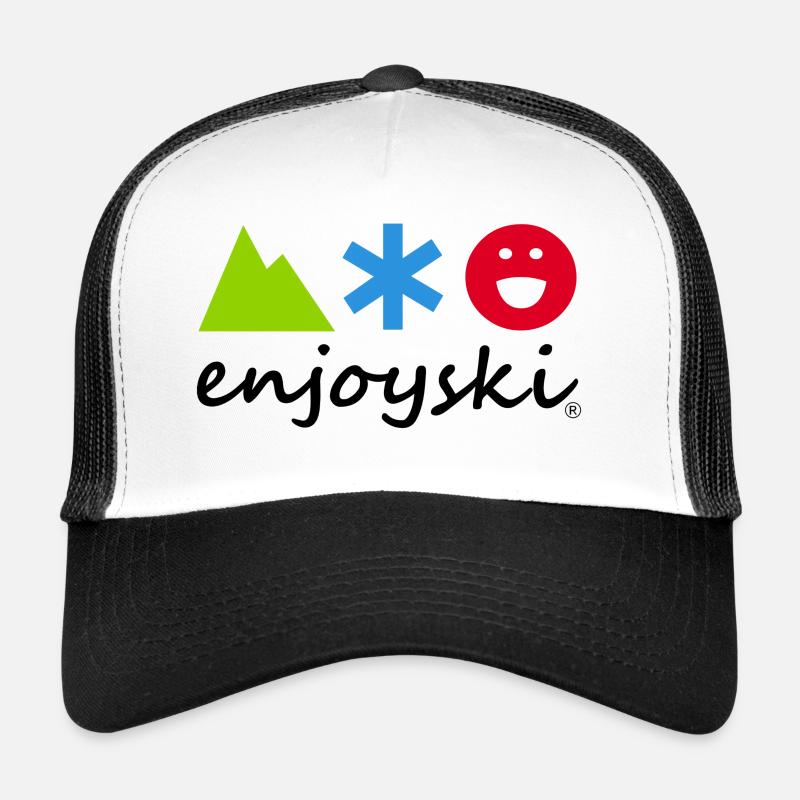 ENJOYSKI 2022 édition noire - Casquette trucker - blanc/noir