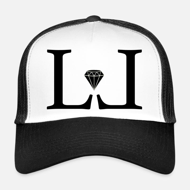 Logo noir - Casquette trucker - blanc/noir