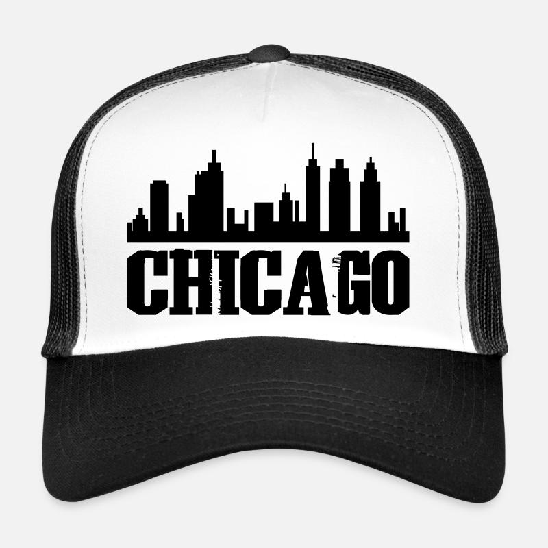 Chicago - Trucker Cap - Weiß/Schwarz