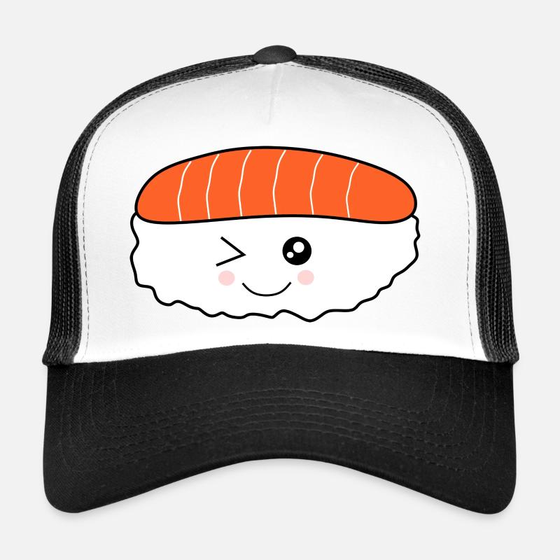 Riz Kawaii Nigiri Saumon Poisson, Rouleaux de Riz Casquette trucker 