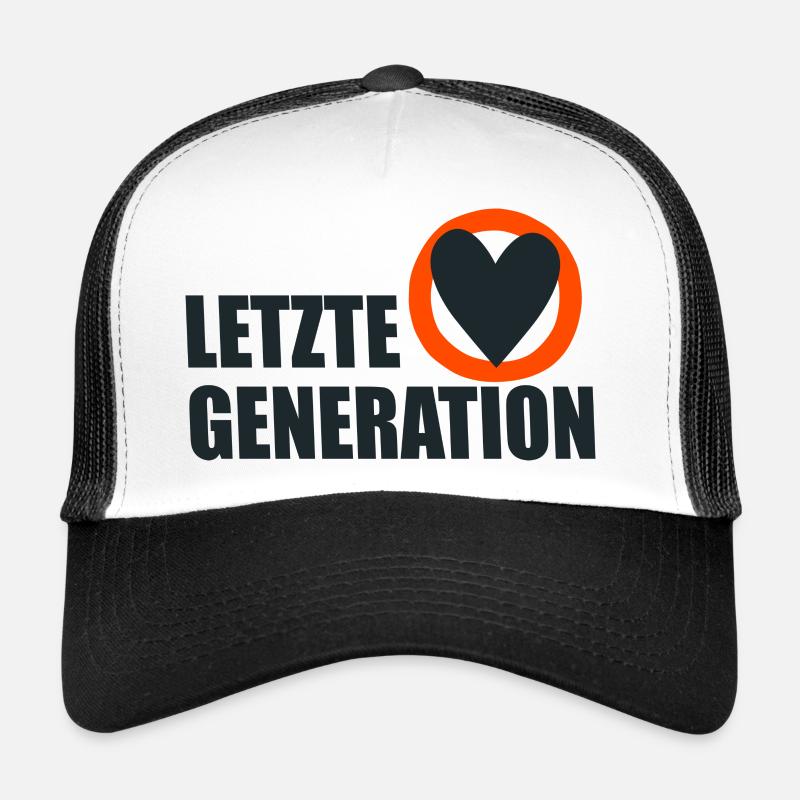 Letzte Generation - Design 4 - Trucker Cap - Weiß/Schwarz