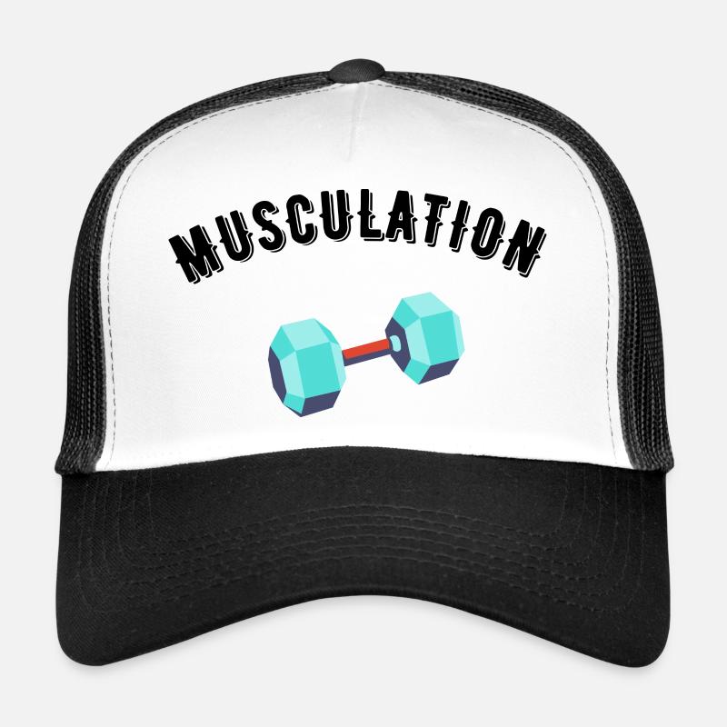 musculation - Casquette trucker  - blanc/noir
