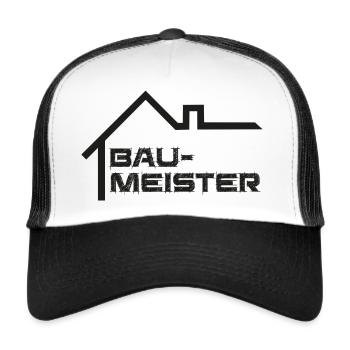 Baumeister Design - Trucker Cap - Weiß/Schwarz - Vorne