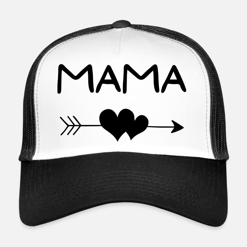 Mama mit Herzpfeil, Mamaspruch, Mamadesign, Mutter Trucker Cap