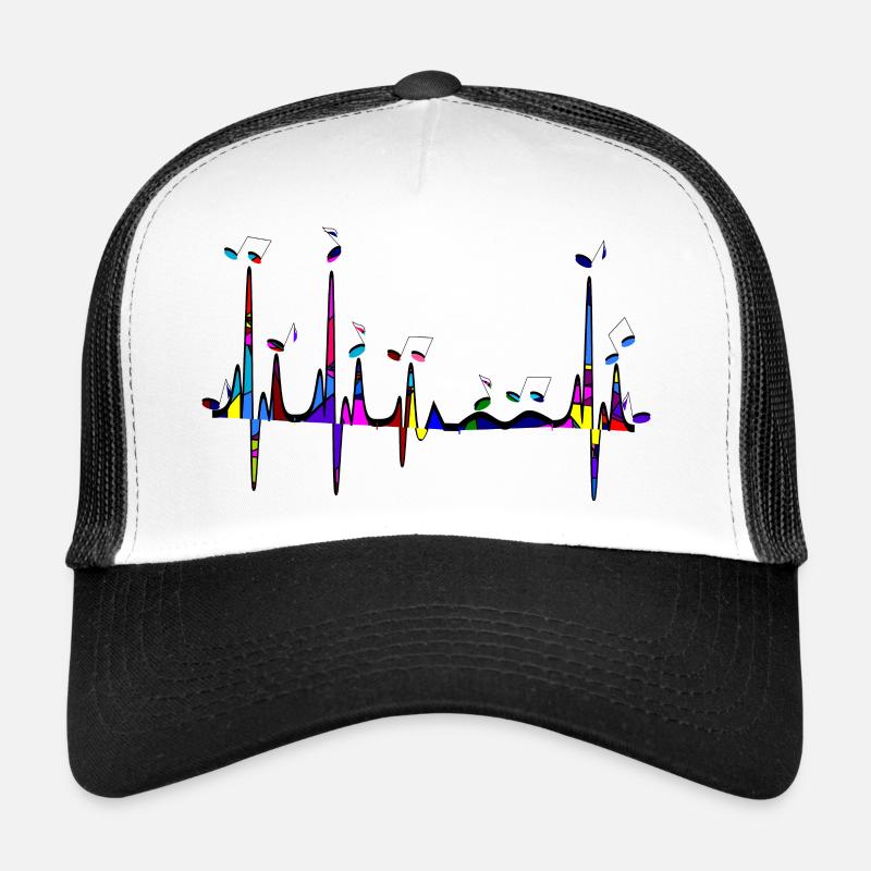 Musik - Trucker Cap - Weiß/Schwarz