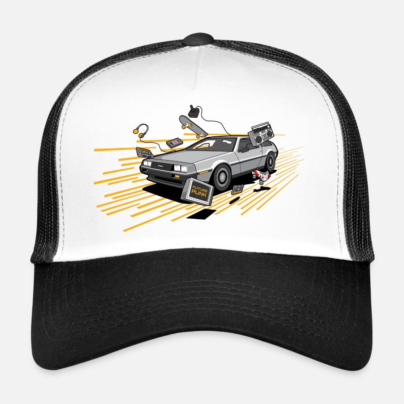 Delorean Oldtimer Youngtimer Retro Future jaune Casquette trucker 
