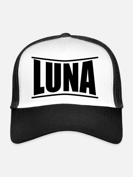name t-shirt Moon t-shirt gift idea - Trucker Cap - white/black - Front