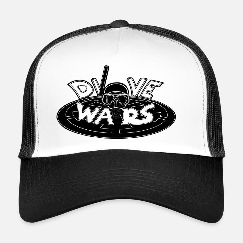 Scuba Diving Star Dive Schwarz Weiß Diver - Trucker Cap - Weiß/Schwarz