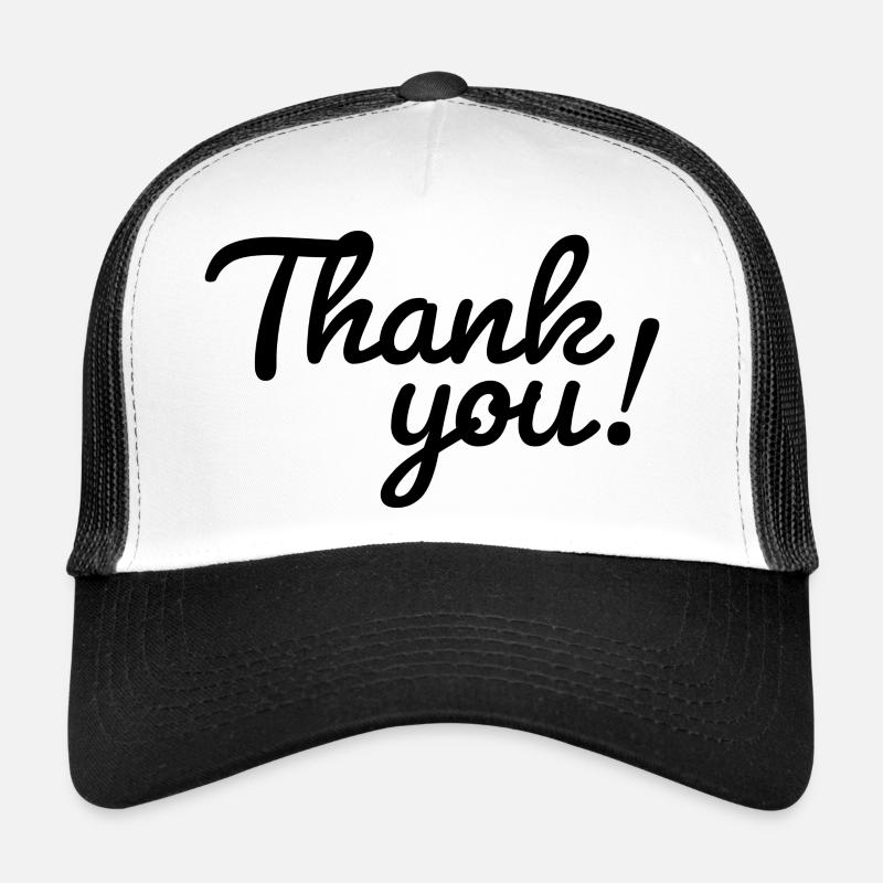 Thank you! - Trucker Cap - Weiß/Schwarz