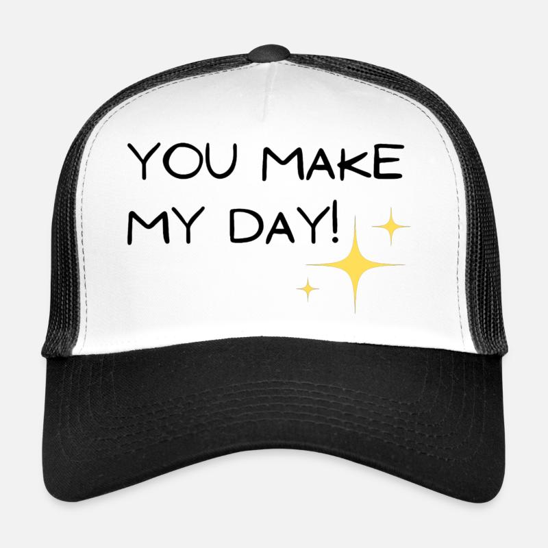 Tu fais ma journée - Casquette trucker  - blanc/noir