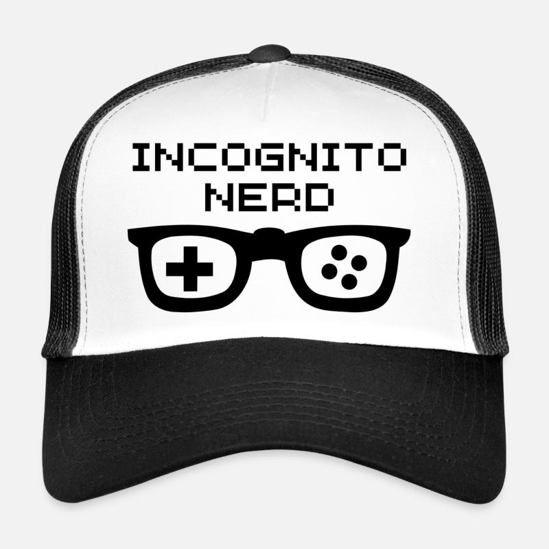 Incognito Nerd (Schwarz) Trucker Cap