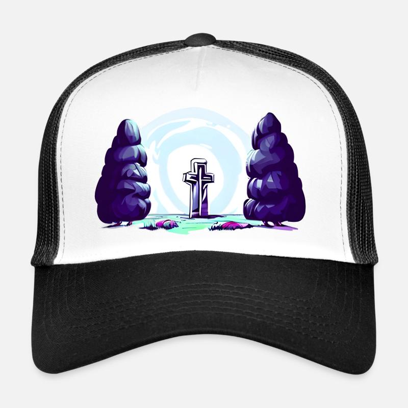 Cross between trees Trucker Cap