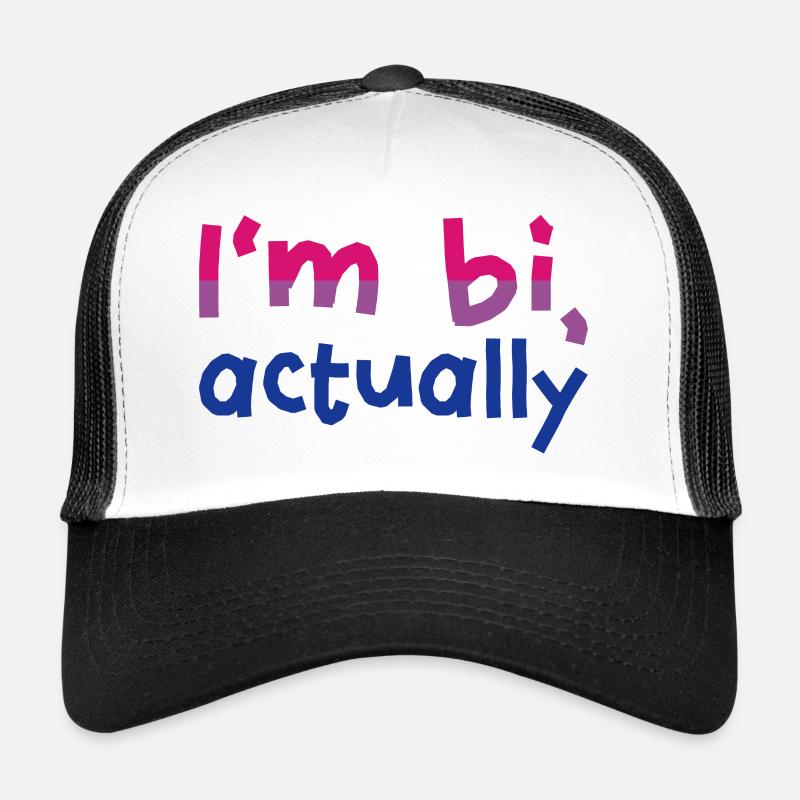 I'm bi, actually - Trucker Cap - Weiß/Schwarz