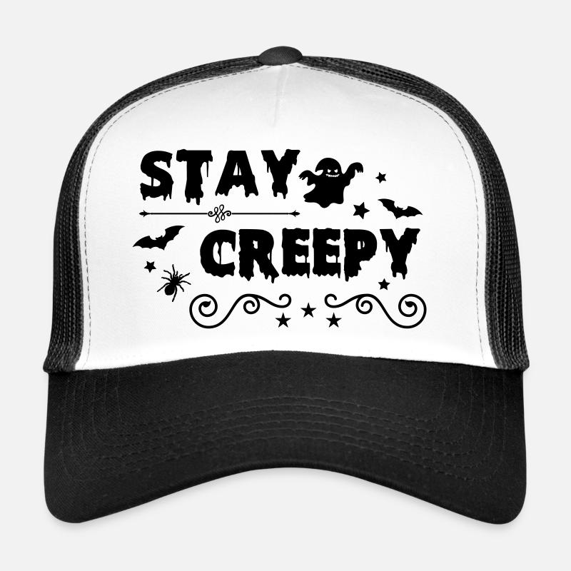 stay creepy 01 - Trucker Cap - Weiß/Schwarz