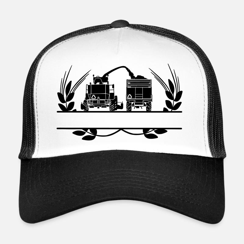 Grain logo Déchiqueteuse couronne de laurier Casquette trucker 