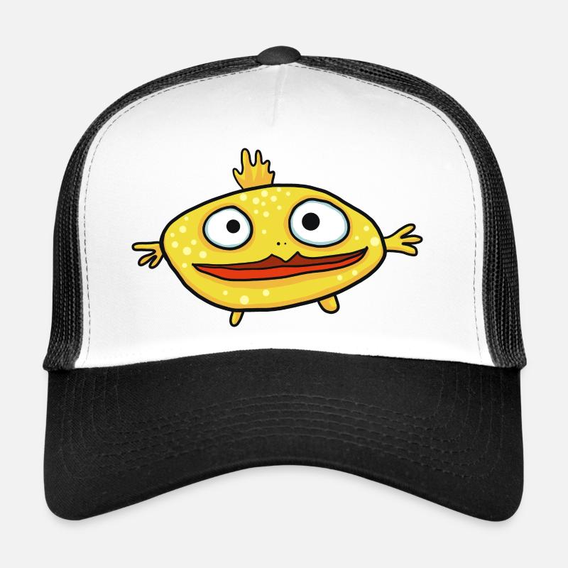 Funny Yellow Fish - Trucker Cap - white/black