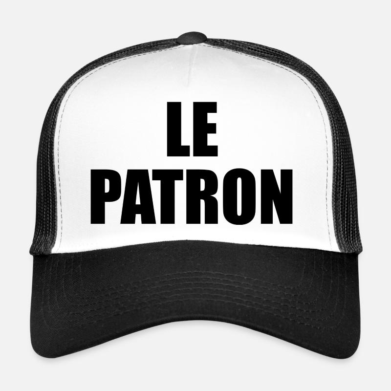 Le patron - Casquette trucker  - blanc/noir