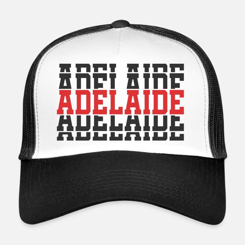 Adelaide gestapelter Text T-Shirt Geschenk Trucker Cap