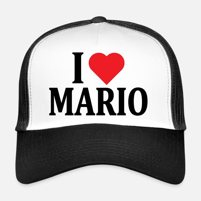 Ich liebe Mario T-Shirt T-Shirt Geschenkidee Trucker Cap