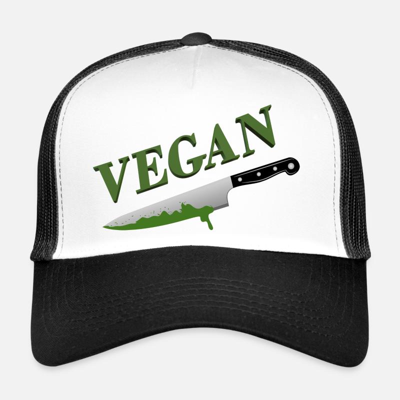 Vegan - Trucker Cap - Weiß/Schwarz