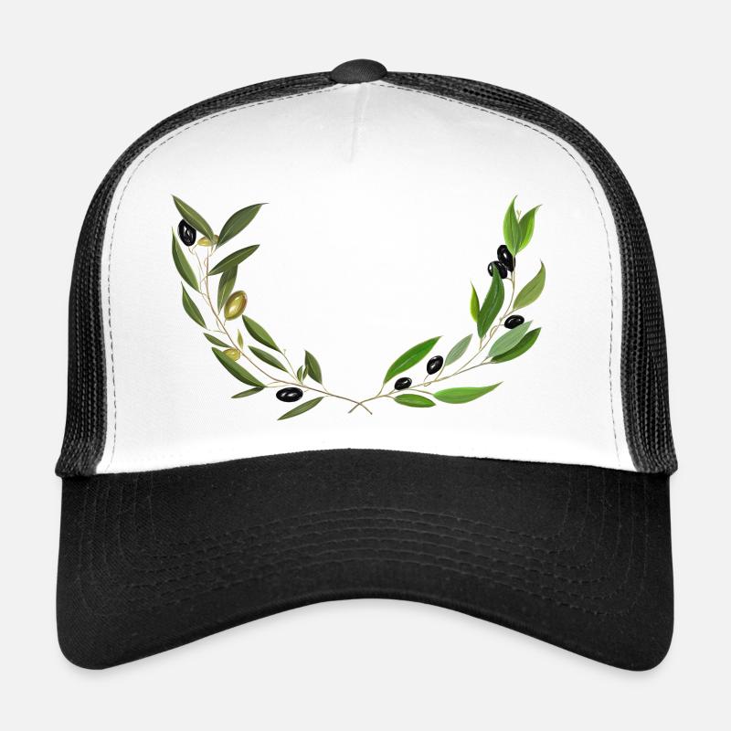 Olive branches Marseille handmade Trucker Cap